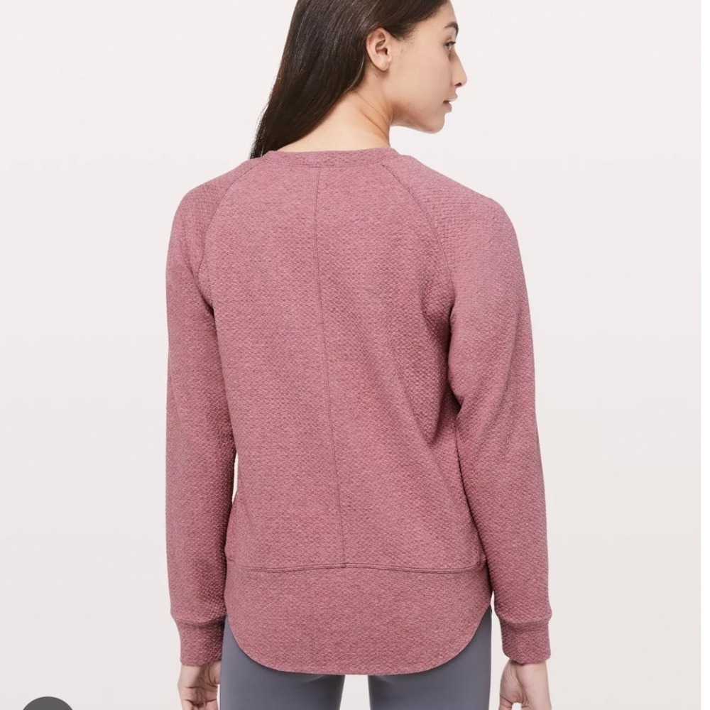 Lululemon Catch A Moment Crew Heathered So Merlot - Picture 2 of 7